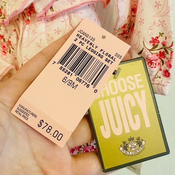 NEW! Juicy Couture Heavenly Floral 2 Piece Legging Set - Picture 11 of 11